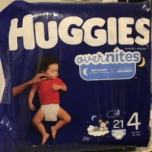 Huggies OverNites Diapers, Size 4, 21 ct.